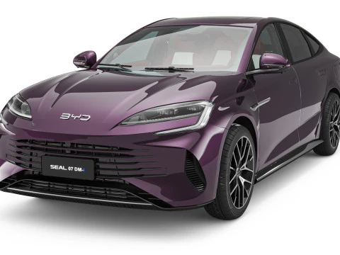 2025 BYD-zegel 07 DM-i met interieur 3D Model