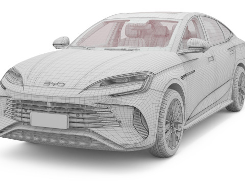2025 BYD Seal 07 DM-i With Interior 3D Модель