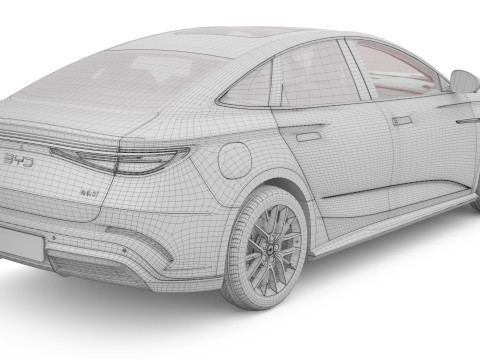 2025 BYD Seal 07 DM-i With Interior 3D Модель