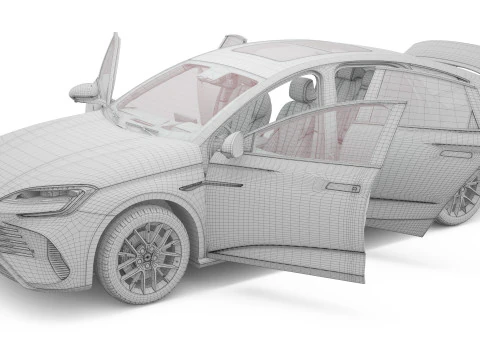 2025 BYD Seal 07 DM-i With Interior 3D Model