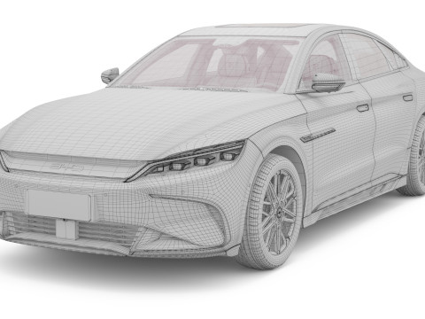 2025 BYD Han EV With Interior Model 3D