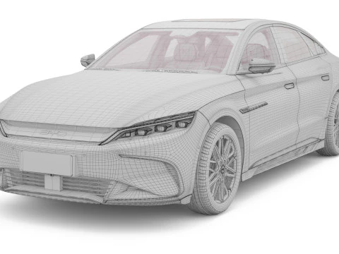 2025 BYD Han EV With Interior 3D Model