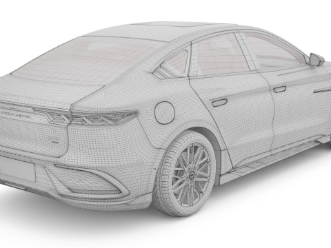 2025 BYD Han EV With Interior Model 3D