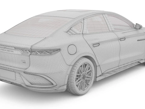 2025 BYD Han EV With Interior 3D Model