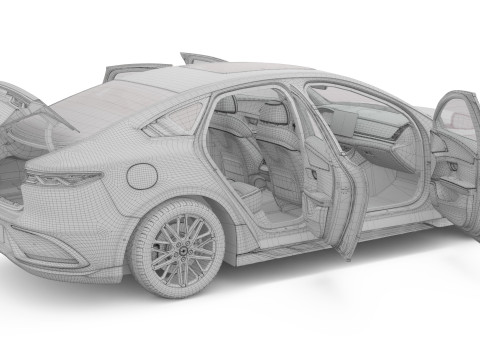 2025 BYD Han EV With Interior Model 3D