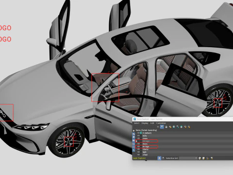 2025 BYD Han EV With Interior 3D Model