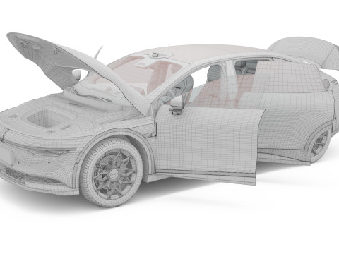 2025 Zeekr 007 With Interior 3Dモデル