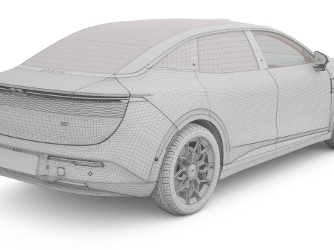 2025 Zeekr 007 With Interior 3Dモデル