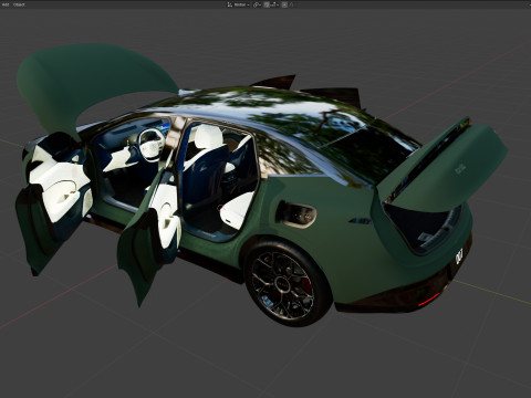 2025 Zeekr 007 With Interior 3Dモデル