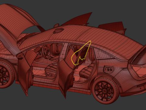 2025 Zeekr 007 With Interior 3Dモデル