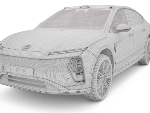 2025 Nio ET9 With Interior 3D Model
