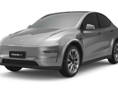 2025 Tesla New Model Y With Two Style Rims 3D Model