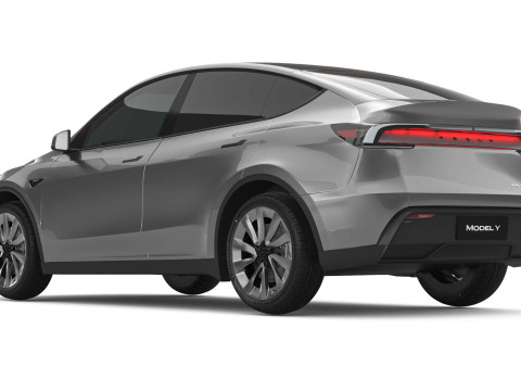 2025 Tesla New Model Y With Two Style Rims 3D Модель