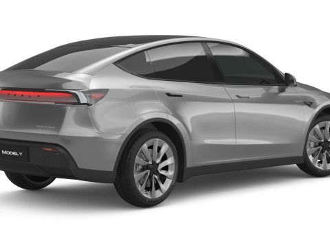 2025 Tesla New Model Y With Two Style Rims 3D Модель