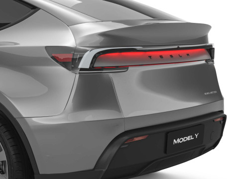 2025 Tesla New Model Y With Two Style Rims 3D Модель