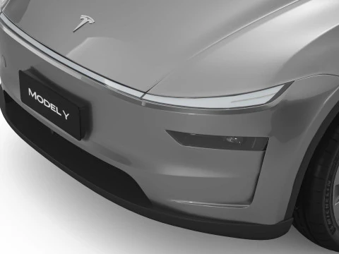 2025 Tesla New Model Y With Two Style Rims 3D Model