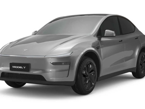2025 Tesla New Model Y With Two Style Rims 3D Model