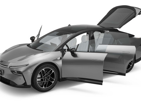 2025 Xpeng P7 Plus With Interior 3D 模型