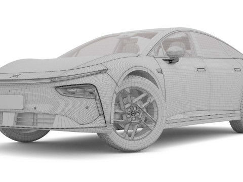 2025 Xpeng P7 Plus With Interior 3D 模型
