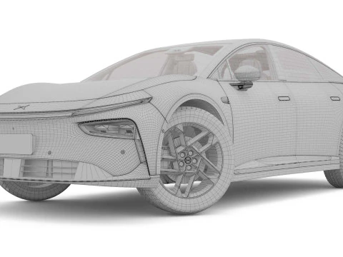 2025 Xpeng P7 Plus With Interior 3D Model