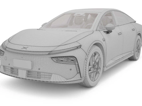 2025 Xpeng P7 Plus With Interior 3D Model