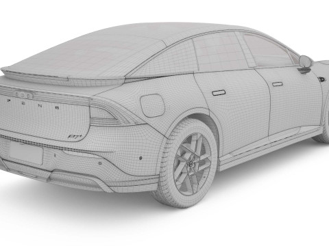 2025 Xpeng P7 Plus With Interior 3D 模型