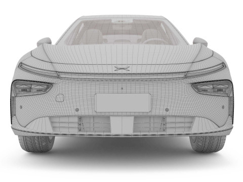2025 Xpeng P7 Plus With Interior 3D 模型