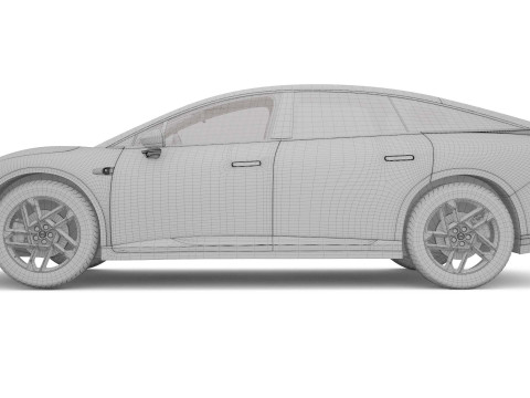 2025 Xpeng P7 Plus With Interior 3D 模型
