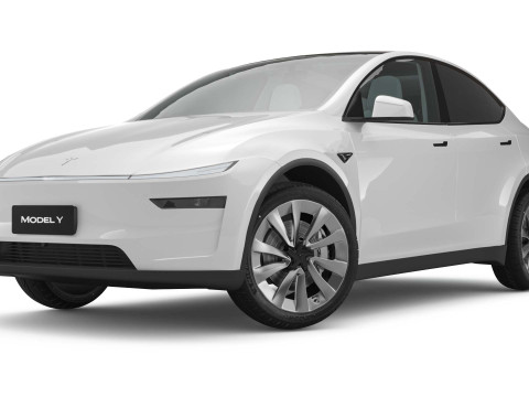 2025 Tesla New Model Y With Interior Include Two Style Rims 3Dモデル