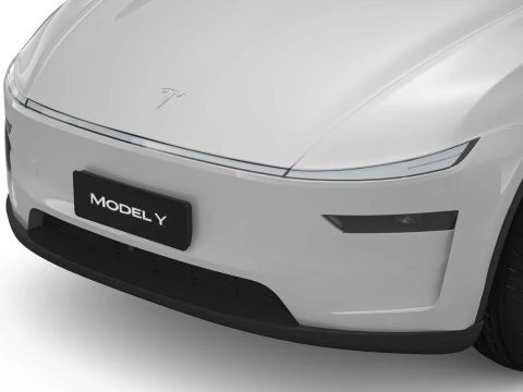 2025 Tesla New Model Y With Interior Include Two Style Rims 3D Model