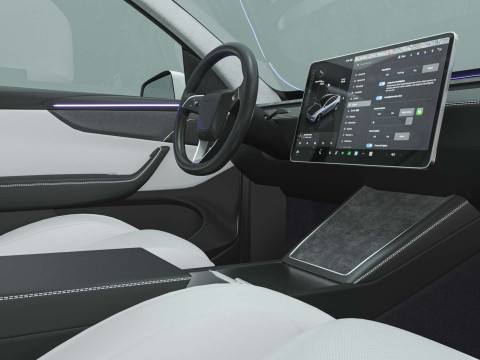 2025 Tesla New Model Y With Interior Include Two Style Rims 3Dモデル