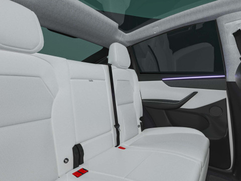2025 Tesla New Model Y With Interior Include Two Style Rims 3Dモデル