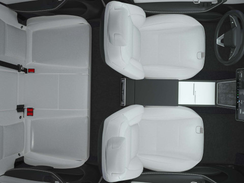 2025 Tesla New Model Y With Interior Include Two Style Rims 3Dモデル
