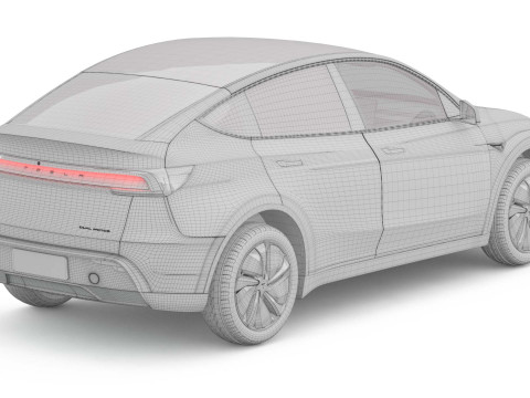 2025 Tesla New Model Y With Interior Include Two Style Rims 3Dモデル