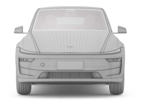 2025 Tesla New Model Y With Interior Include Two Style Rims 3Dモデル