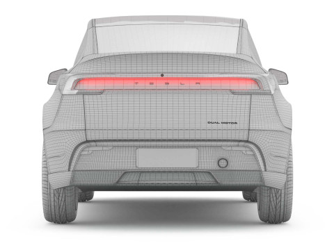 2025 Tesla New Model Y With Interior Include Two Style Rims 3Dモデル