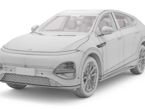 2026 Xpeng G6 With Interior 3D Model