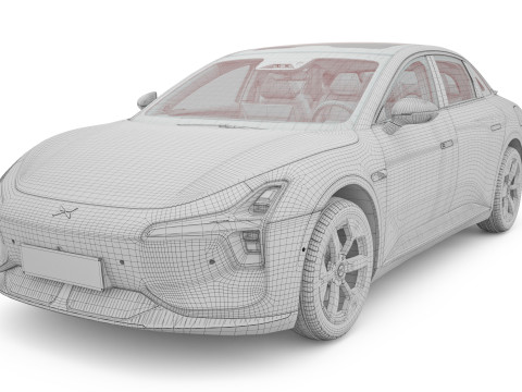 2025 Xpeng Mona M03 With Interior Modelo 3D