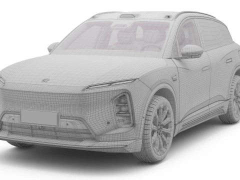 2025 Nio EL6 ES6 with Interior 3D Model