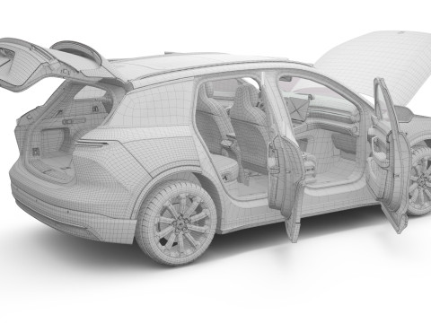 2025 Nio EL6 ES6 with Interior 3D 모델