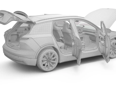 2025 Nio EL6 ES6 with Interior 3D Model