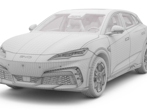 2025 BYD Seal 06 GT With Lowpoly Interior 3D Модель