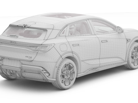 2025 BYD Seal 06 GT With Lowpoly Interior 3D Модель