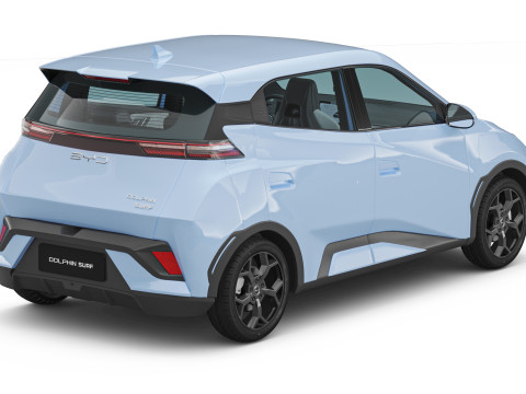 2025 BYD Dolphin Surf with Interior 3D 模型