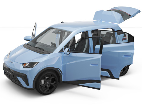 2025 BYD Dolphin Surf with Interior 3D 模型