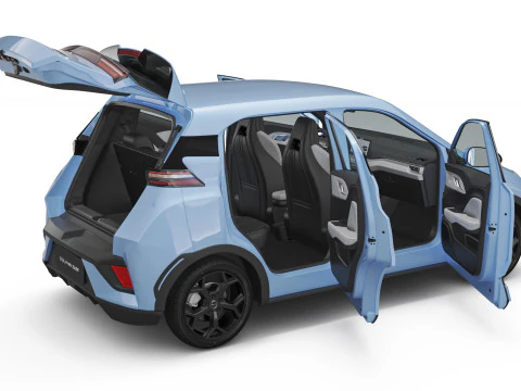 2025 BYD Dolphin Surf Atto1 with Interior 3D Model