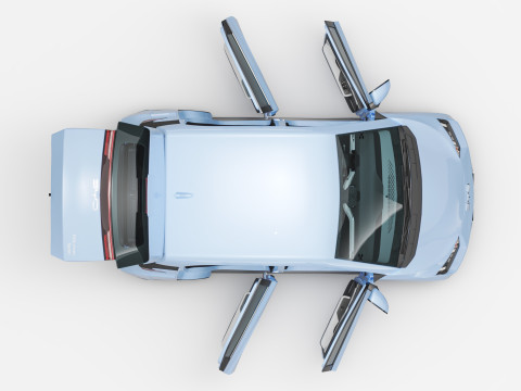 2025 BYD Dolphin Surf with Interior 3D 模型