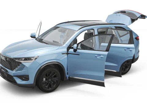 2024 GWM Haval H6 HEV with Interior 3D Model