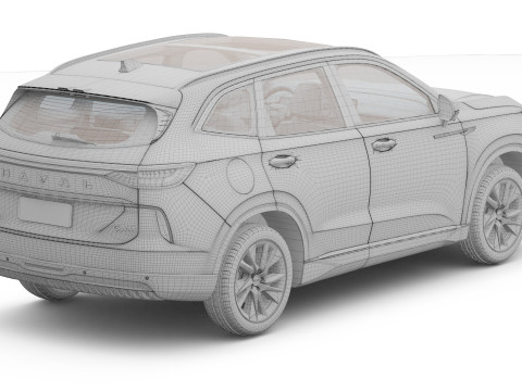 2024 GWM Haval H6 HEV with Interior Modelo 3D