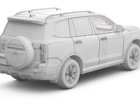 2025 GWM Tank 500 HEV With Interior 3D Model